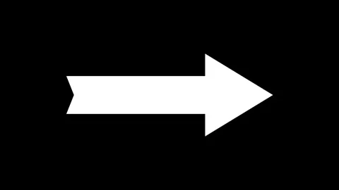 Arrow changing direction in continuous loop Video stock 297407163