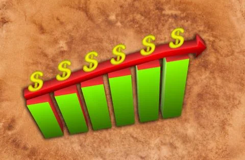 Arrow chart Stock Illustration