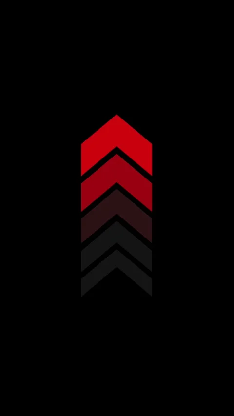 Up Arrow Chevron Animation Red Vertical Direction HUD Style Loop Stock Footage 332627428