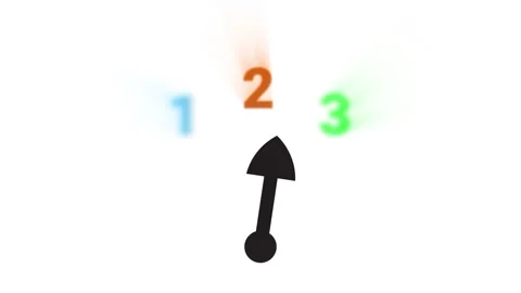 Arrow choice numbers interface animation Stock Footage 332402329