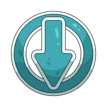 Arrow circle down illustration Stock Illustration