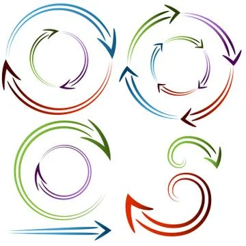 Arrow Circle Formation Dial Set Stock Illustration