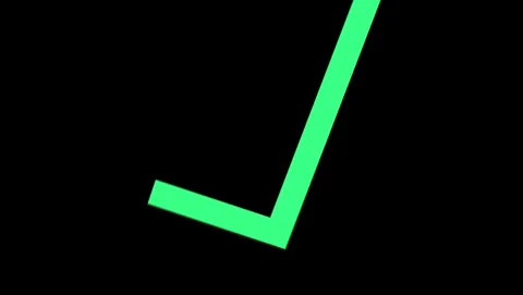 Arrow to Circle to Green Checkmark Icon Morph Animation on Black Video stock 346147759