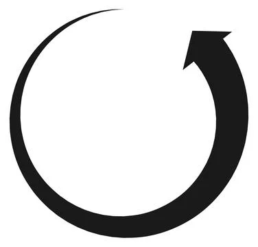Arrow circle icon. Black cycle symbol. Rotate sign Stock Illustration