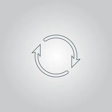 Arrow circle icon - cycle, loop, roundabout Stock Illustration