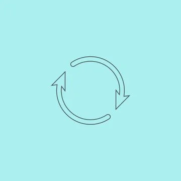 Arrow circle icon - cycle, loop, roundabout Stock Illustration