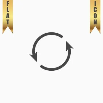 Arrow circle icon - cycle, loop, roundabout Stock Illustration