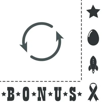 Arrow circle icon - cycle, loop, roundabout Stock Illustration