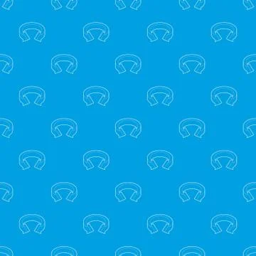 Arrow circle pattern seamless blue イラスト素材