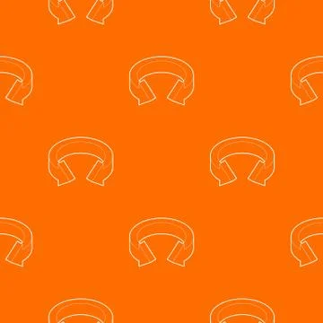 Arrow circle pattern vector orange Stock Illustration