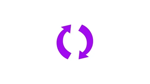 Arrow circle shape icon purple color animation on white background Stock Footage 279301565