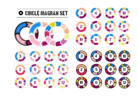 Arrow circles diagrams Stock Illustration