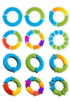 Arrow circles 스톡 일러스트