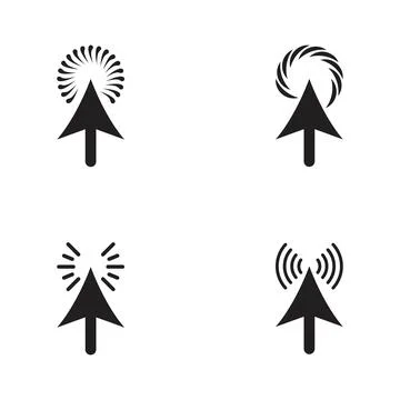Arrow click loading Vector icon design illustration Ilustración de archivo