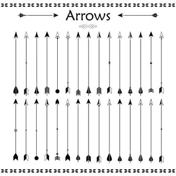 Arrow Clip art Set in Vector on White Background Stock Illustration