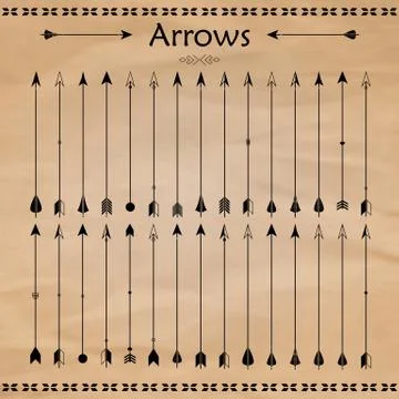 Arrow Clip art Set in Vector on White Background Stock Illustration