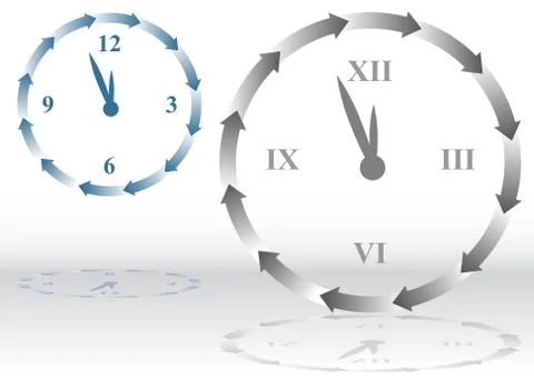 Arrow clock Stock Illustration