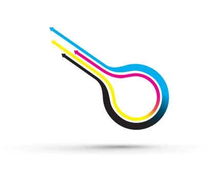 An arrow cmyk line background Stock Illustration