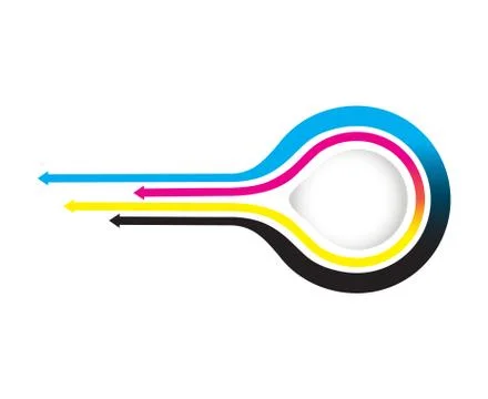 An arrow cmyk line background Stock-Illustration