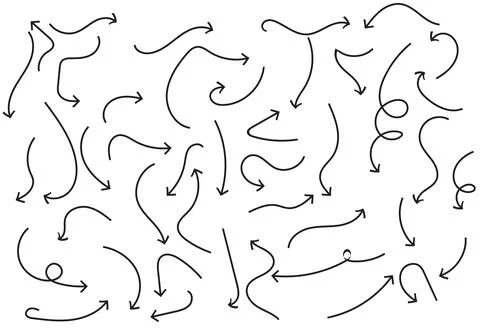 Arrow Collection icon, Set of hand drawn Arrow, hand drawn arrows design, s.. Stock Illustration
