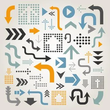 Arrow collection Stock Photos