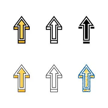 Up arrow color edition icon vector Stock Illustration