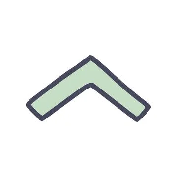 Up arrow color vector doodle simple icon Stock Illustration