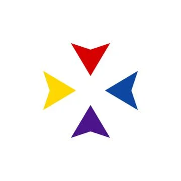 Arrow colorful vector design template illustration 스톡 일러스트