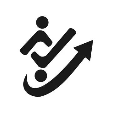 Arrow Commitment Teamwork Together Black Logo Stock Illustration