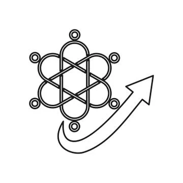 Arrow Up Commitment Teamwork Together Outline Logo 스톡 일러스트