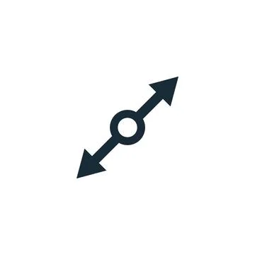 Arrow of Compass Icon Design Template Elements Stock Illustration