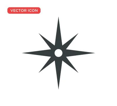 Arrow Compass Icon Vector Illustration Design Stock Illustration