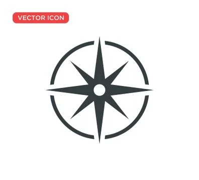 Arrow Compass Icon Vector Illustration Design Illustrazione stock