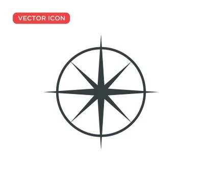 Arrow Compass Icon Vector Illustration Design Stock Illustration