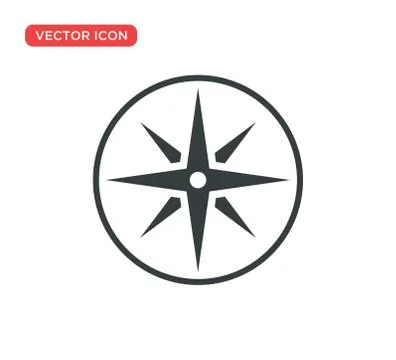 Arrow Compass Icon Vector Illustration Design Stock Illustration