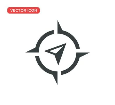 Arrow Compass Icon Vector Illustration Design Illustrazione stock