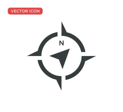 Arrow Compass Icon Vector Illustration Design Stock Illustration