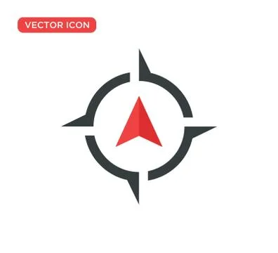 Arrow Compass Icon Vector Illustration Design Illustrazione stock