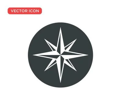 Arrow Compass Icon Vector Illustration Design Stock Illustration
