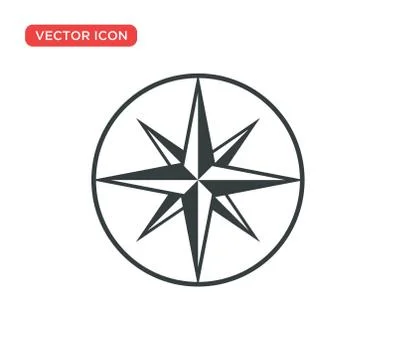 Arrow Compass Icon Vector Illustration Design Stock Illustration