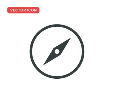 Arrow Compass Icon Vector Illustration Design Stock Illustration
