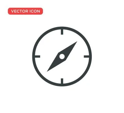 Arrow Compass Icon Vector Illustration Design Stock Illustration