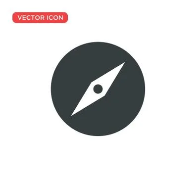 Arrow Compass Icon Vector Illustration Design Illustrazione stock