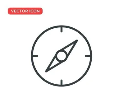 Arrow Compass Icon Vector Illustration Design Stock Illustration