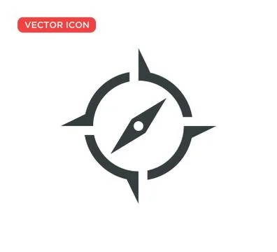 Arrow Compass Icon Vector Illustration Design Stock Illustration