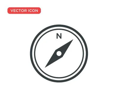 Arrow Compass Icon Vector Illustration Design Illustrazione stock