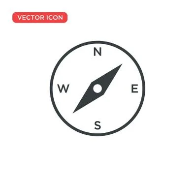 Arrow Compass Icon Vector Illustration Design Stock Illustration