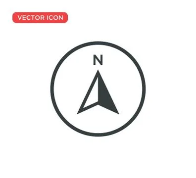 Arrow Compass Icon Vector Illustration Design Stock Illustration