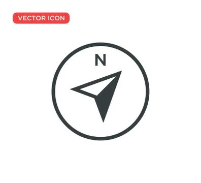 Arrow Compass Icon Vector Illustration Design Stock Illustration