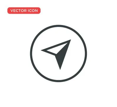 Arrow Compass Icon Vector Illustration Design Stock Illustration